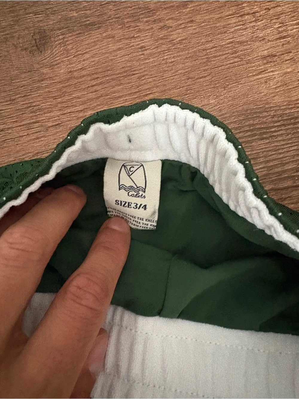 Cadets Green Mesh Athletic Shorts with Yellow Script